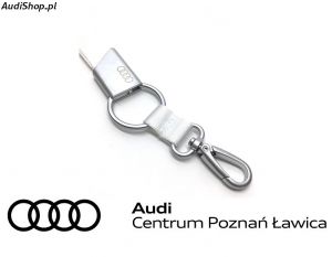 Smycz Audi biała - rings.